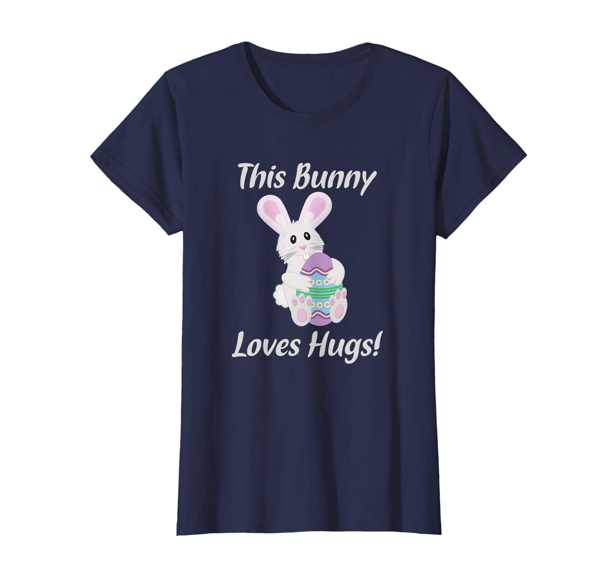 Cute Easter Bunny Hugging Beautiful Easter Egg T Shirt
