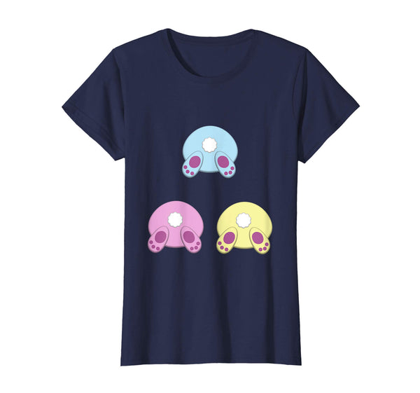 Kids, Adult Two sided Easter Bunny Shirt -Faces on your back