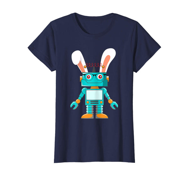 Robot Easter Bunny Funny T-shirt For Women Men Kids