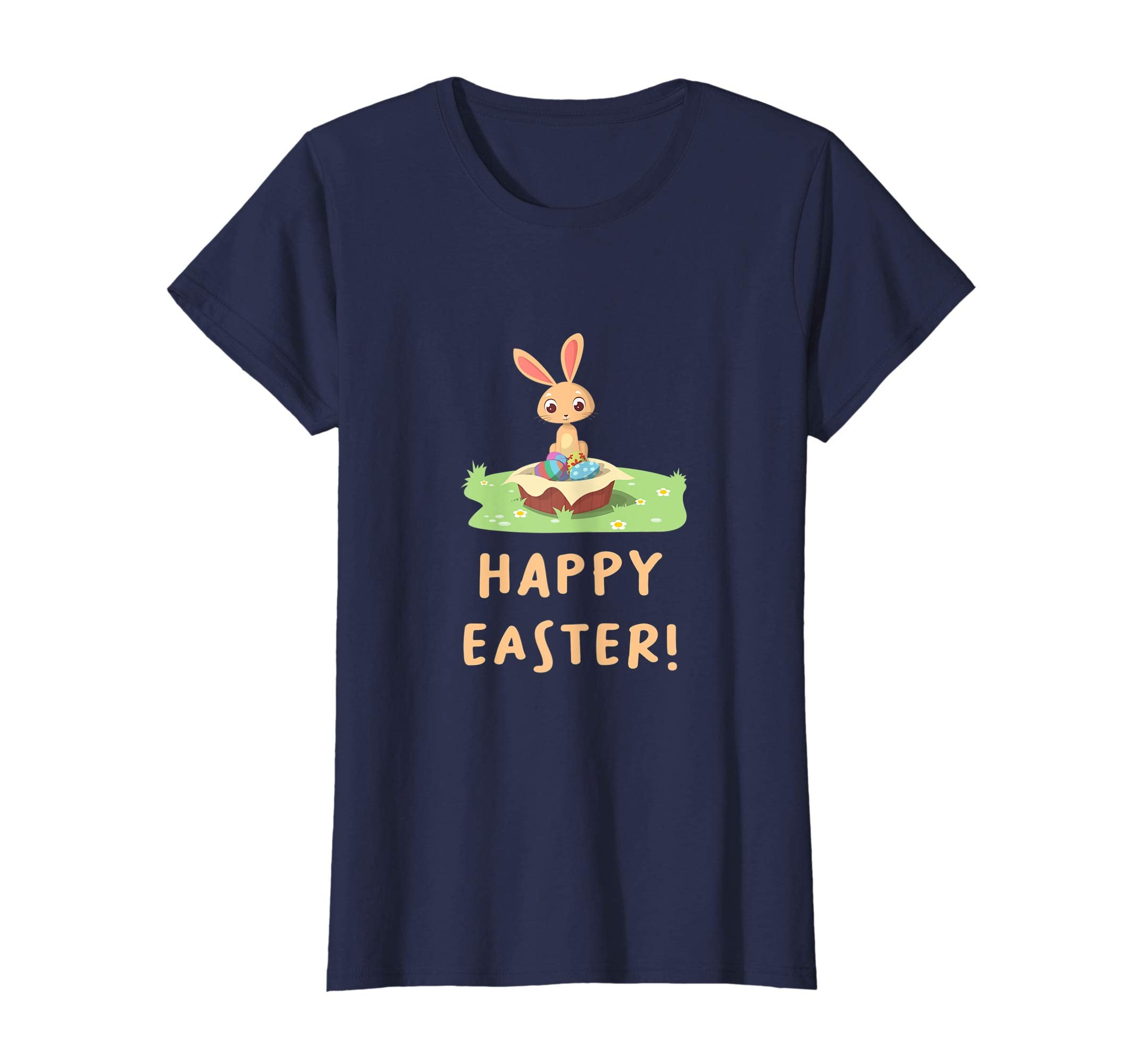 "Happy Easter!" Cute Bunny With Easter Eggs T-Shirt