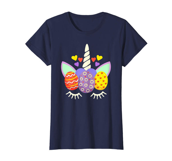 Unicorn Face Egg Hunt Happy Easter Kids Boys Girls T Shirt