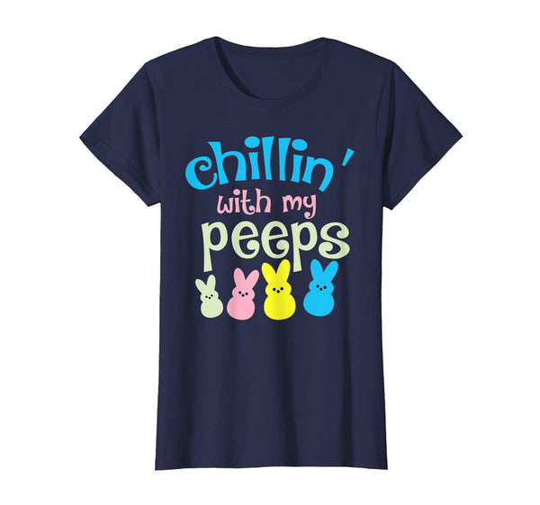 Funny Chillin' With My Peeps Easter Bunny For Kids T-shirt