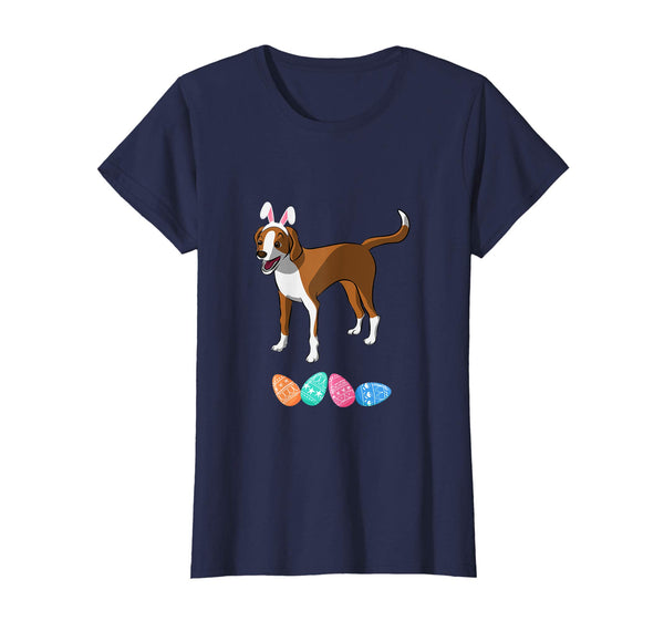 Funny Easter Foxhound With Bunny Ears And Eggs T Shirt