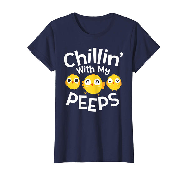 Chillin With My Peeps Happy Easter Kids Boys Girls T Shirt