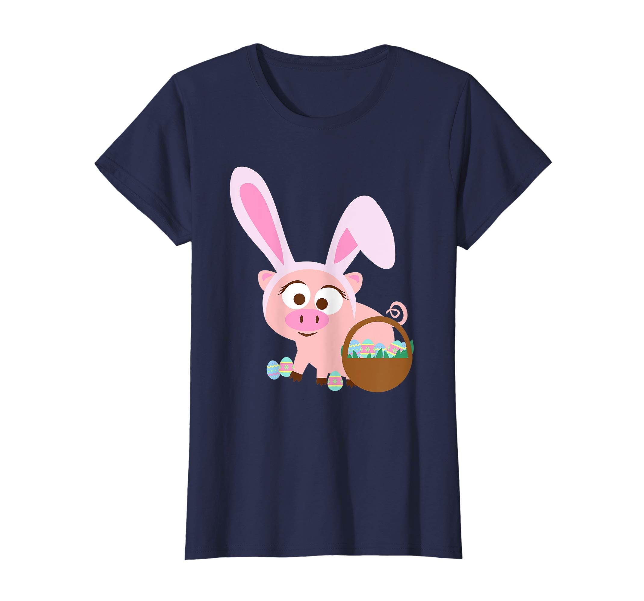 Happy Pig Bunny Ears Easter Eggs for Men Women Kids T Shirt