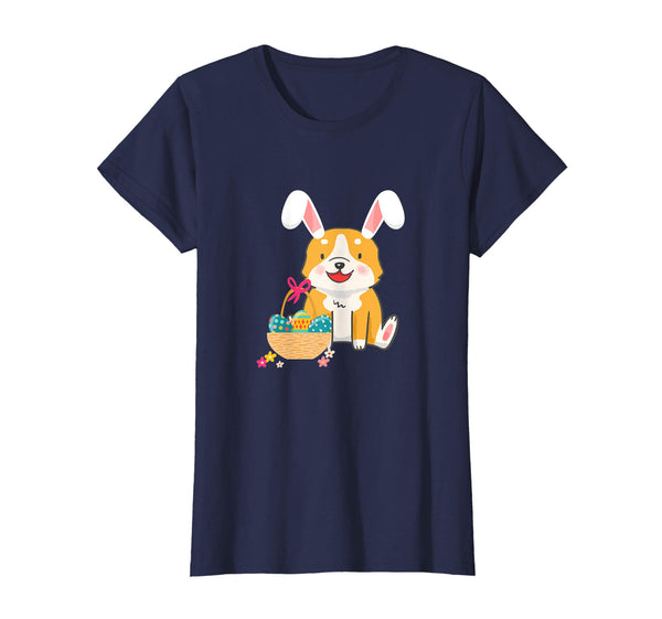 Welsh Corgi Easter Bunny Dog Silhouette T-Shirt
