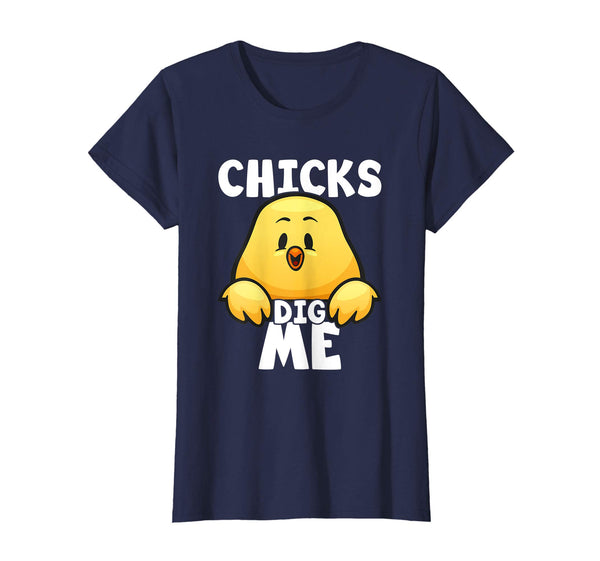Chicks Dig Me Egg Hunt Happy Easter Kids Boys Girls T Shirt