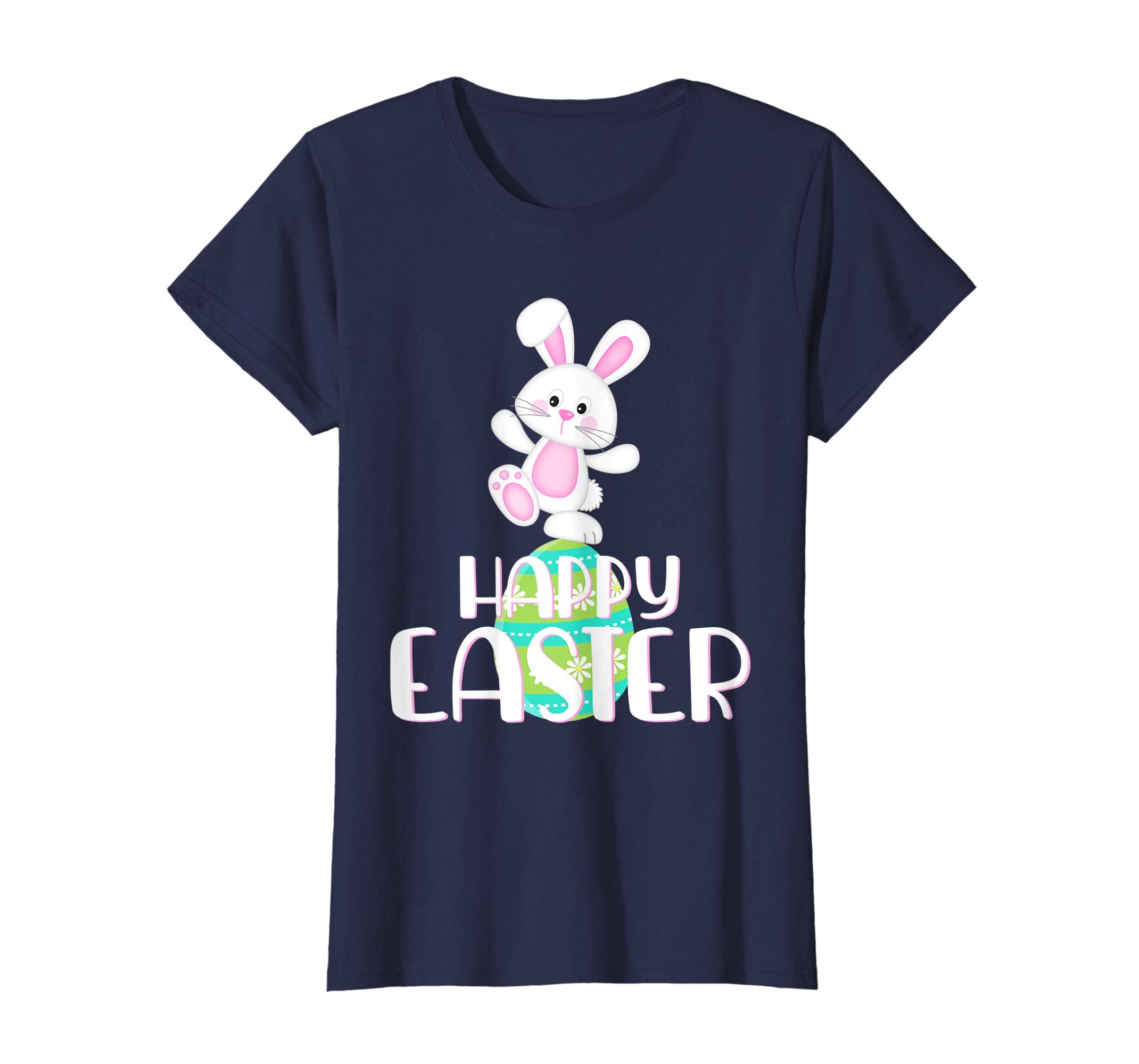 Happy Easter Shirt Cute Bunny & Colorful Egg Easter Gift