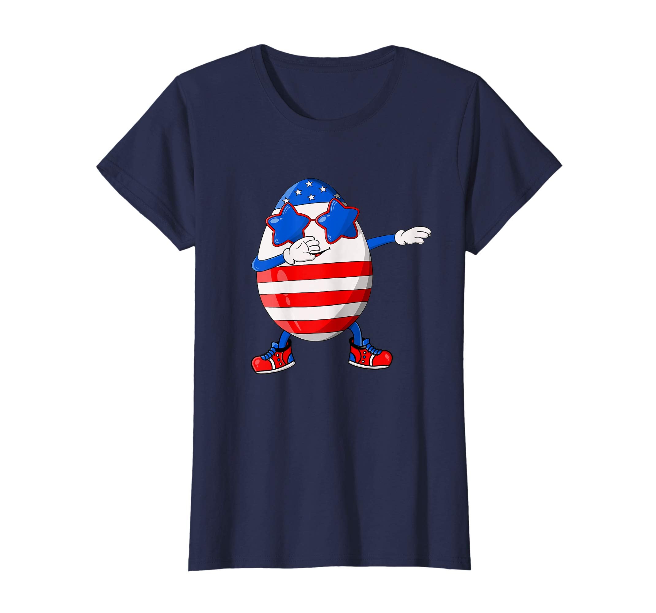 Easter Shirt Funny Dabbing Egg American Flag
