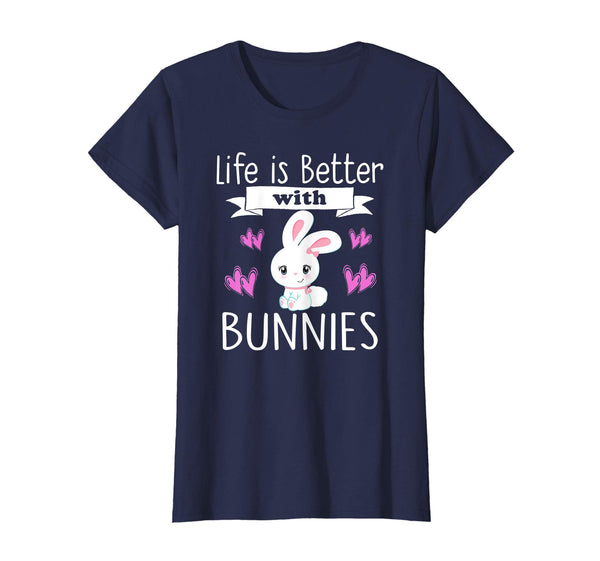 Bunny T-Shirt Girls LIFE IS BETTER WITH BUNNIES Easter Gift