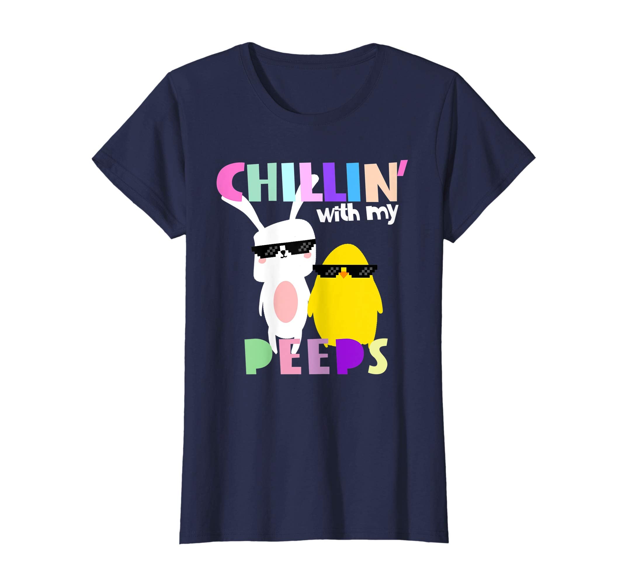 Easter Shirt For Boys Girls Chillin With My Peeps Tshirt