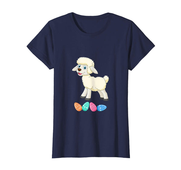 Funny Easter Sheep With Bunny Ears And Eggs T Shirt