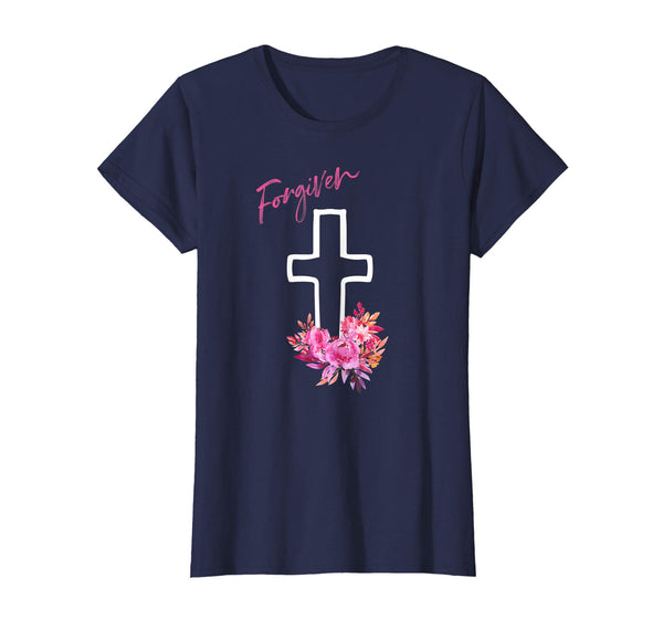 christian shirt faith tee graphic women cute easter forgiven