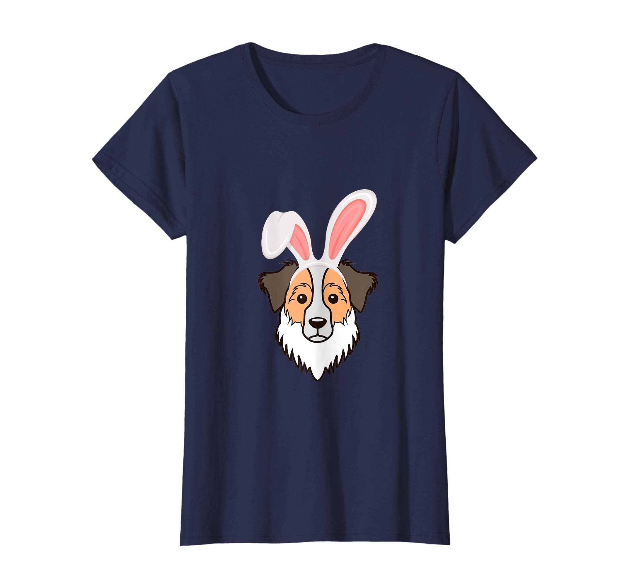 Australian Shepherd Dressed Easter Bunny Rabbit Ears T-Shirt
