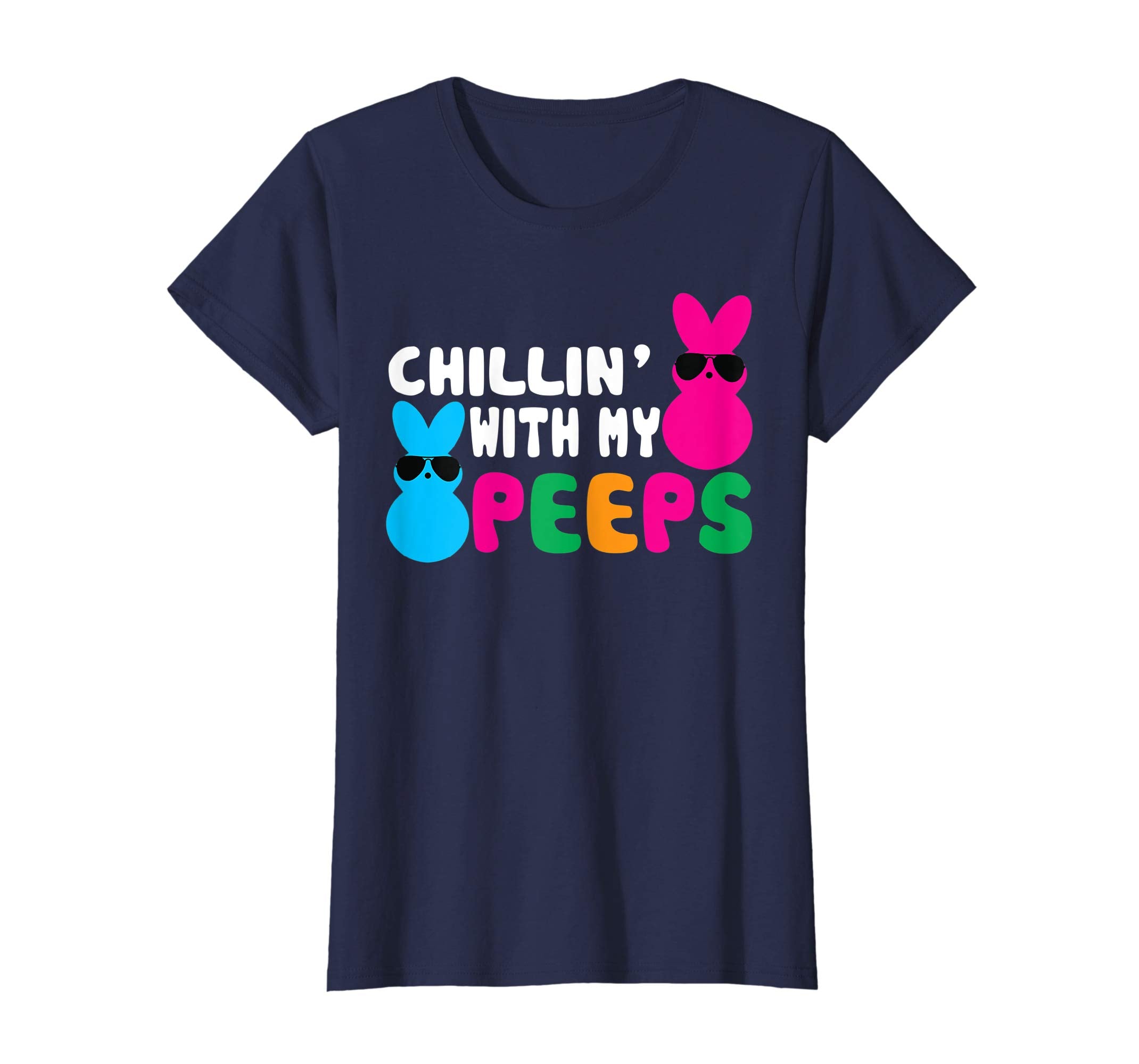 Chillin' With My Peeps Shirts Easter Day Bunny Egg Gift Kids