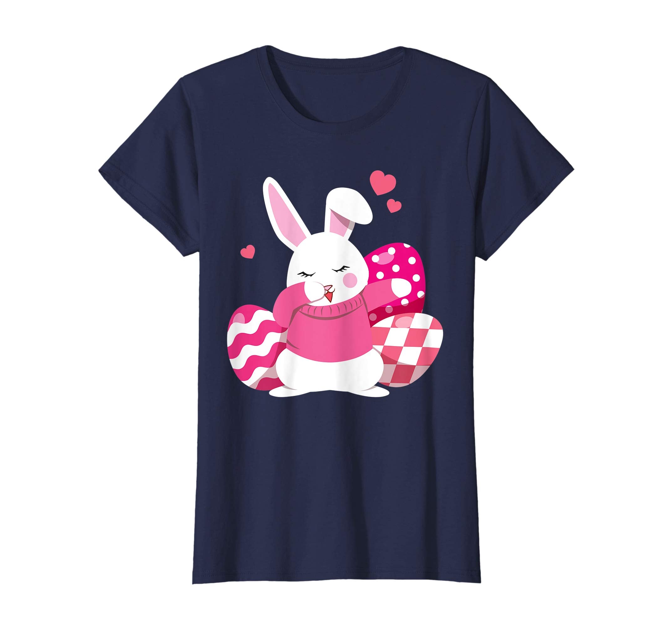 Cute Eggs Easter Bunny Dabbing Shirt Rabbit For Girls Women