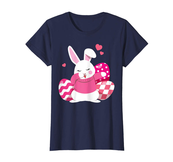 Cute Eggs Easter Bunny Dabbing Shirt Rabbit For Girls Women