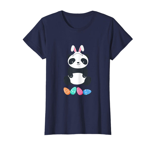 Funny Easter Panda With Bunny Ears And Eggs T Shirt