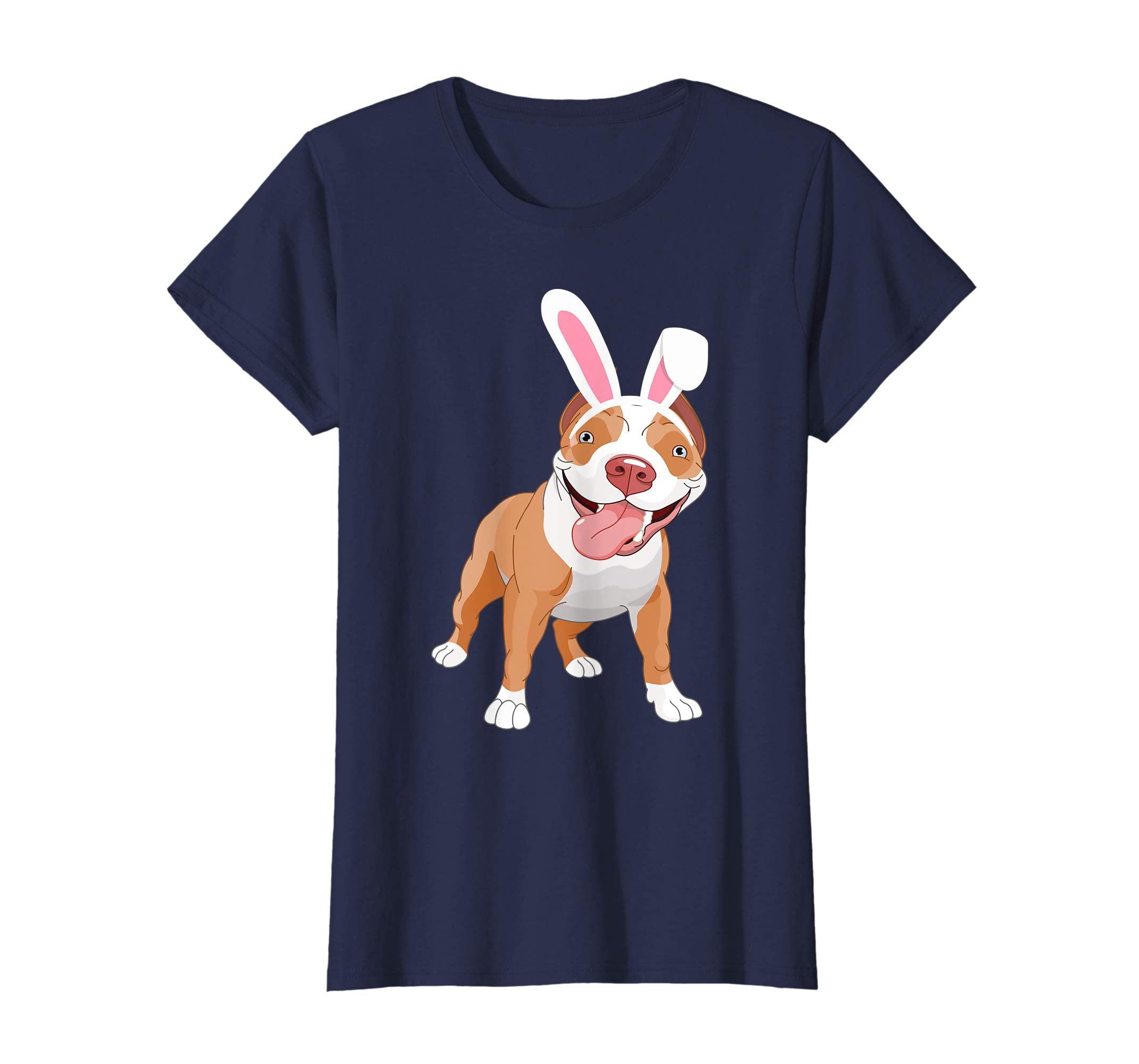 Pitbull Dog With Bunny Rabbit Hat Easter Happy Day Shirt