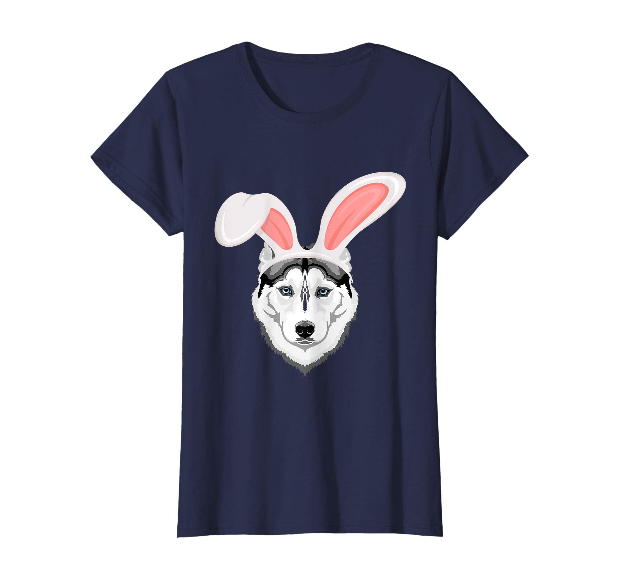 Siberian Husky Dressed As Easter Bunny Rabbit Ears T-Shirt