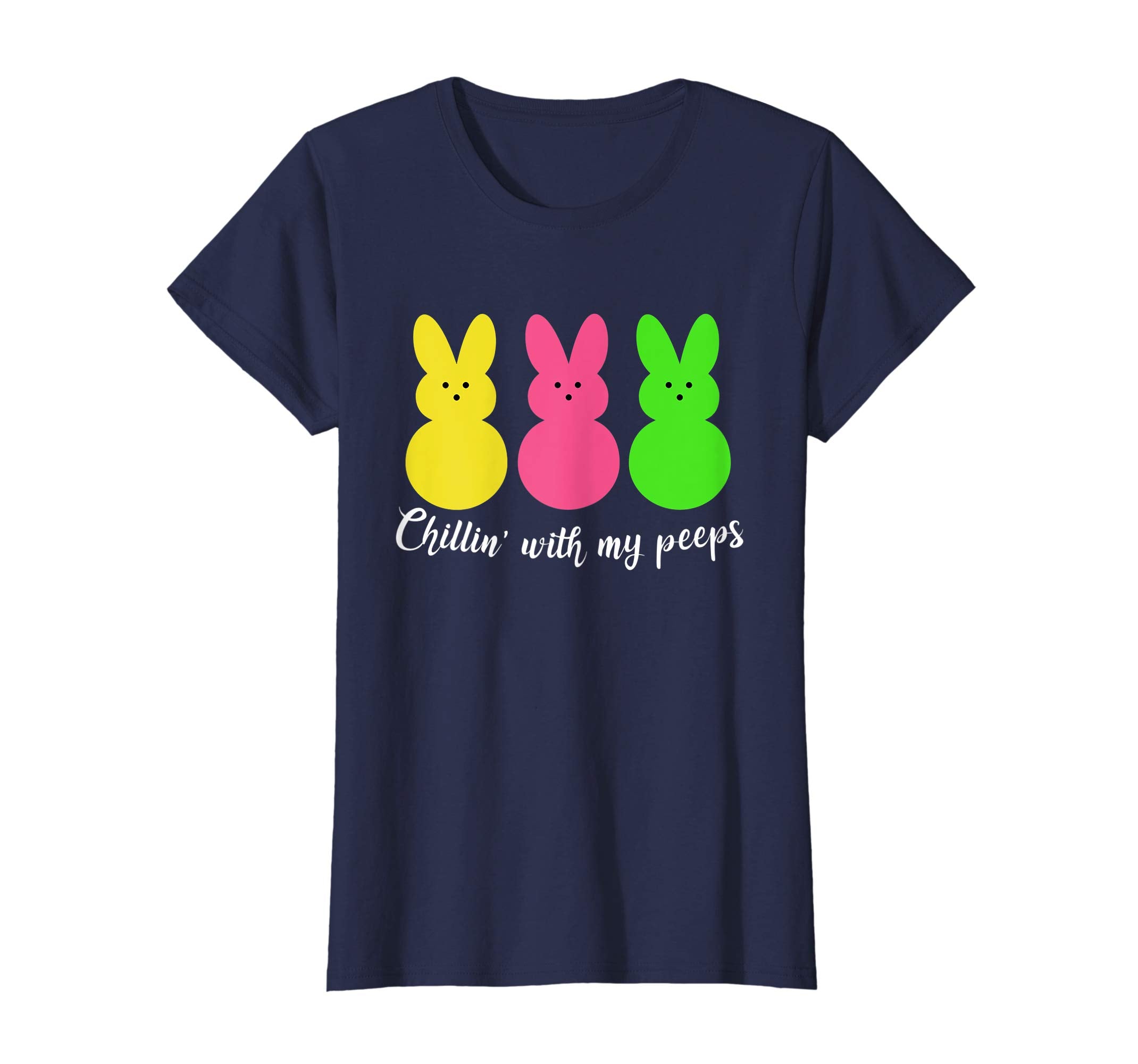 Chillin' With My Peeps Funny Easter T Shirt Men Women Kids