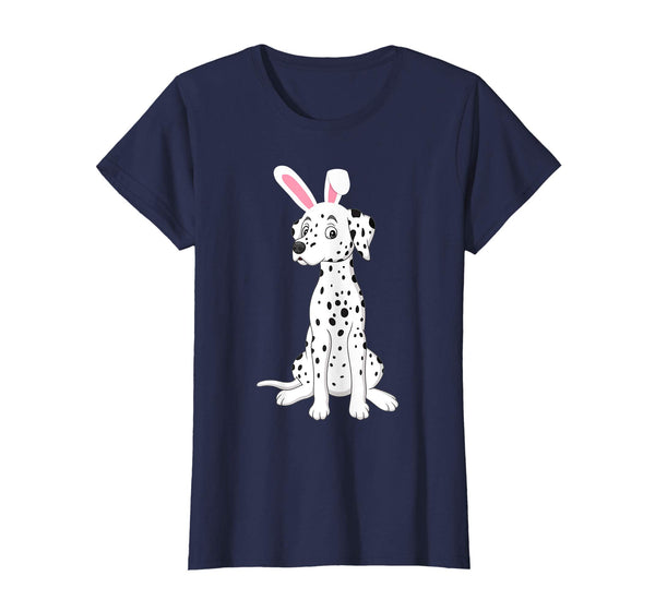 Dalmatian Dog With Bunny Rabbit Hat Easter Happy Day Shirt