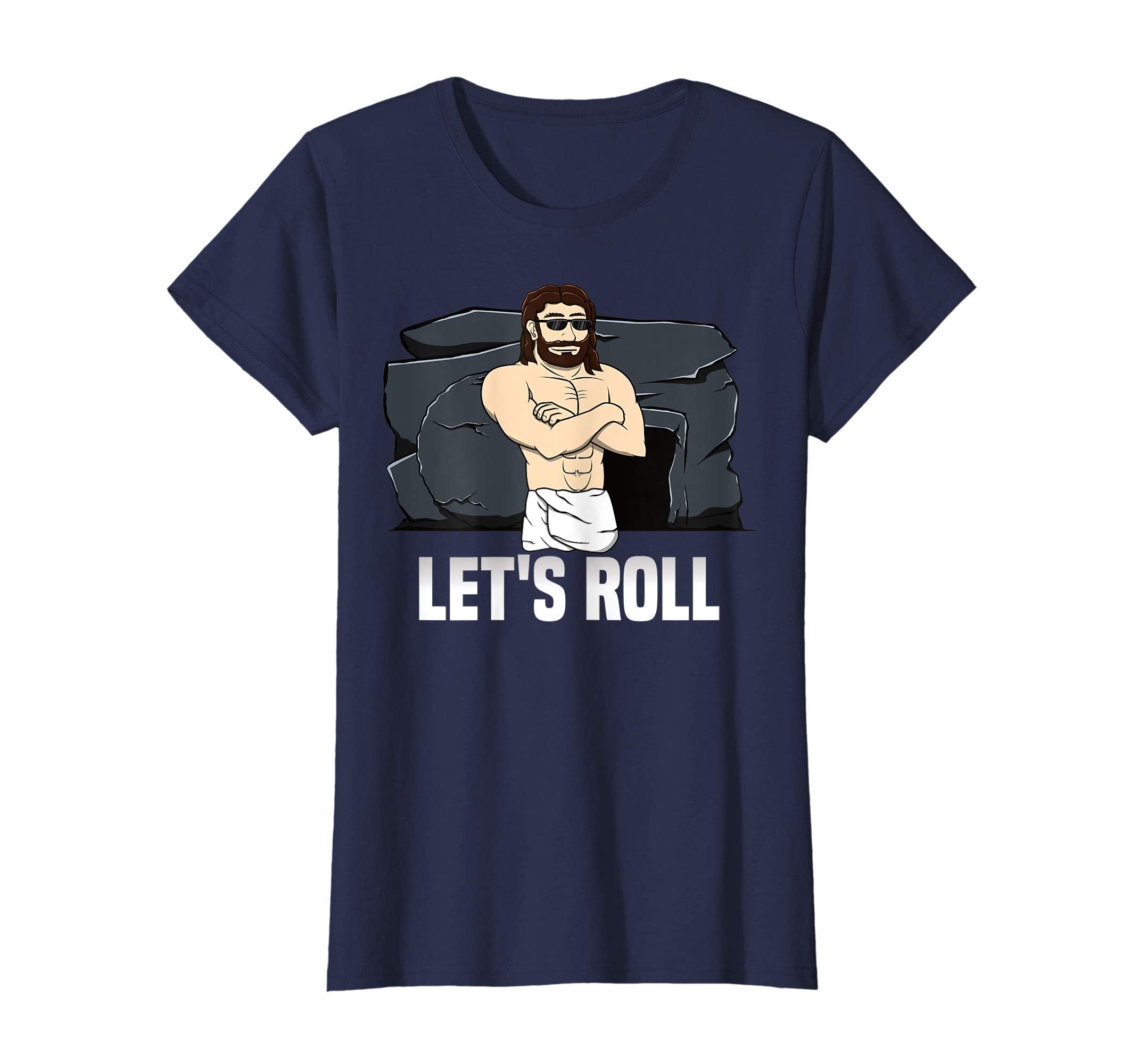 Easter Jesus T Shirt Resurrection Stone Rolling Let's Roll