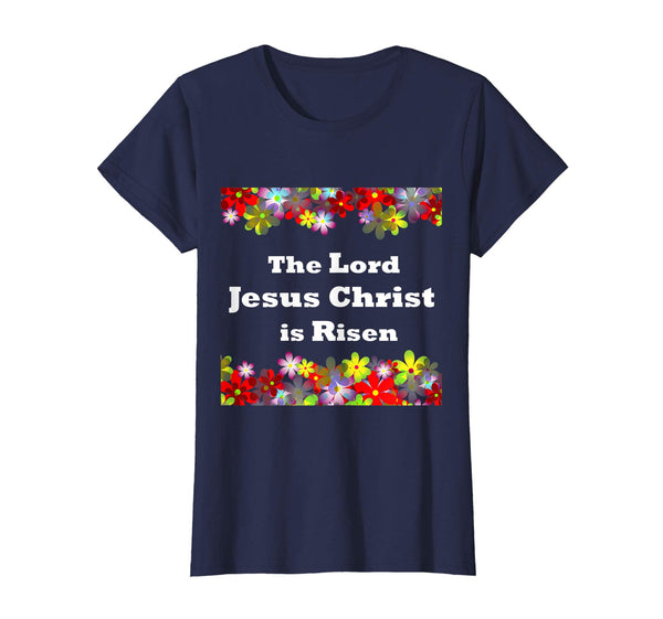 Jesus Christ He is Risen Floral Christian Easter T shirt Tee