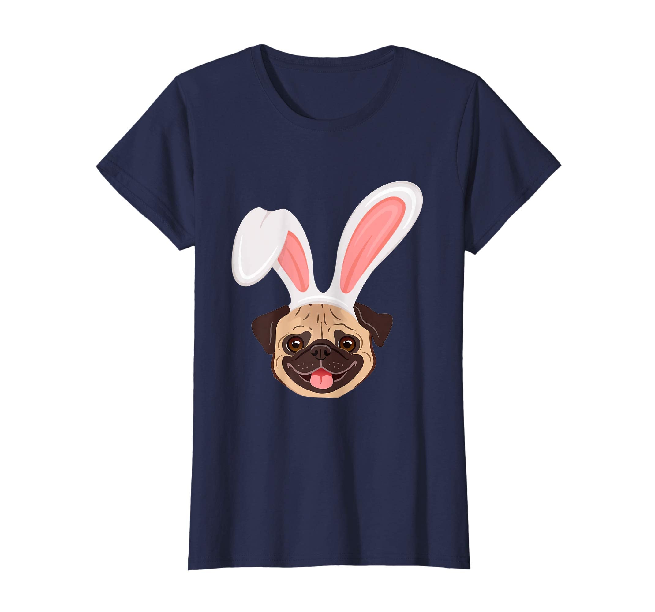 Funny Pug Dressed As Easter Bunny With Rabbit Ears T-Shirt