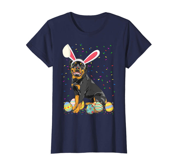 Rottweiler Dog Ear Easter Eggs Shirt Happy Easter Day Gift