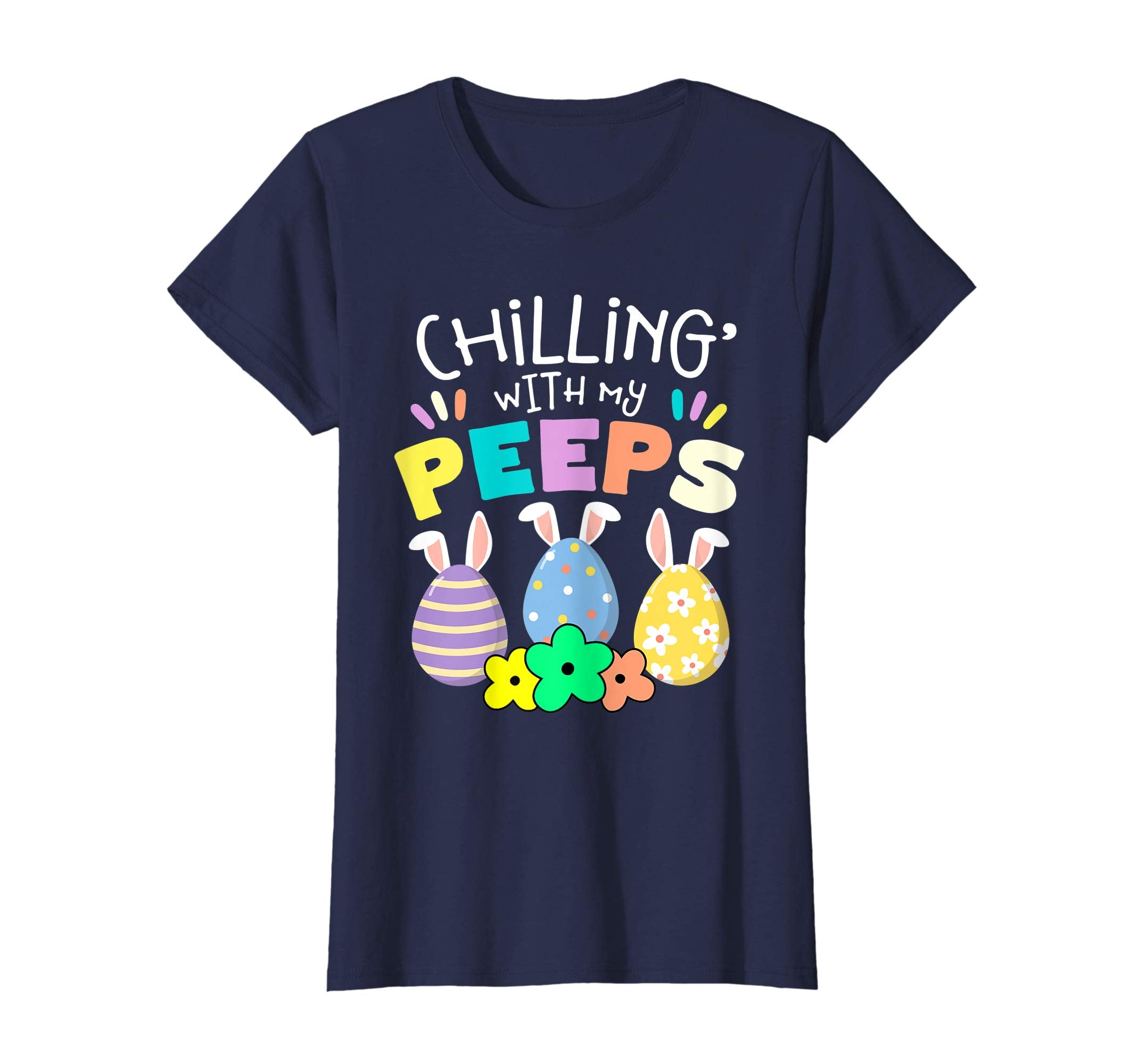 Chillin With My Peeps Happy Easter Kids Boys Girls T Shirt