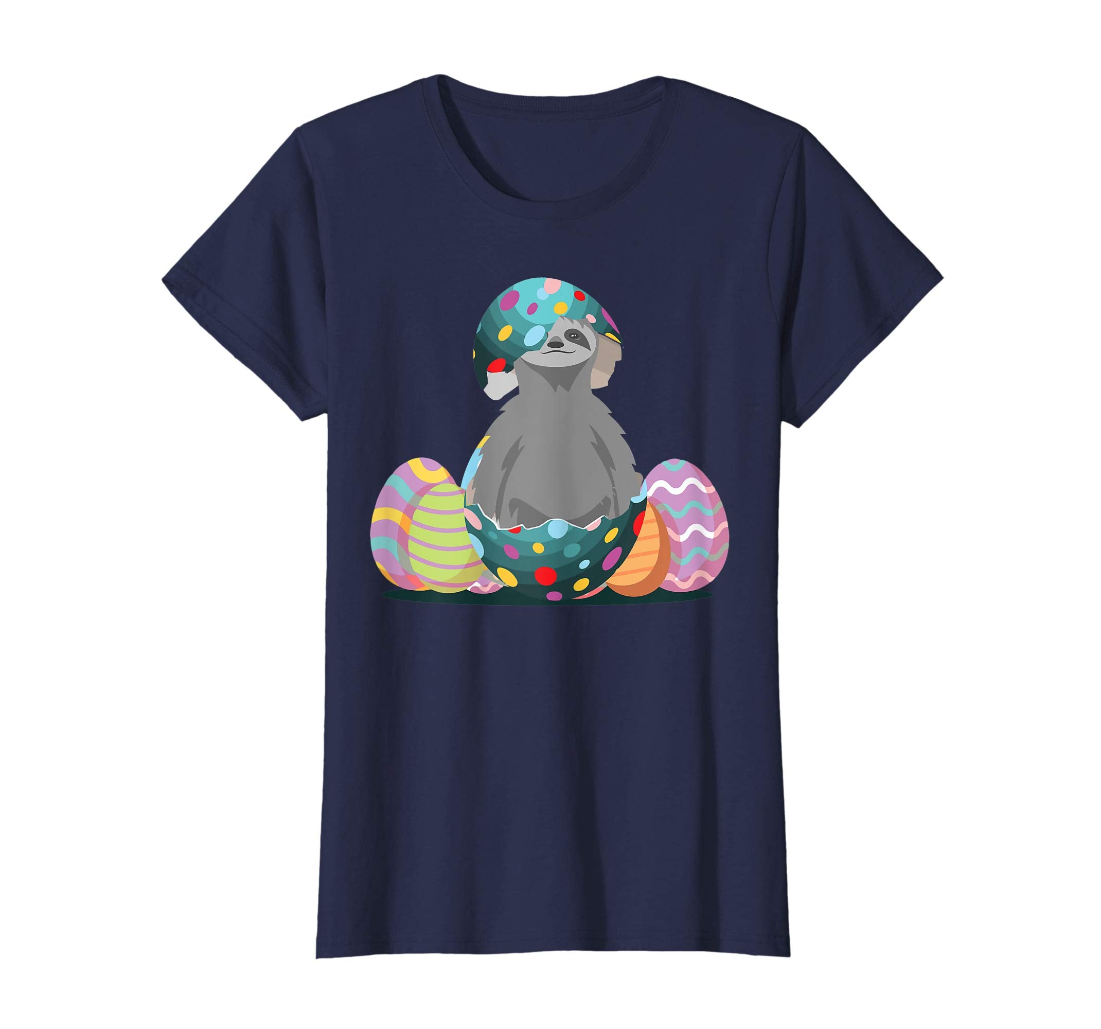 Cute Easter Eggs Sloth Shirts Gifts For Boys Girls Kids