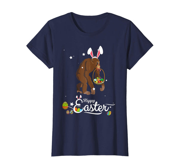 Cute Easter Monkey with Bunny Ears and Eggs T Shirt