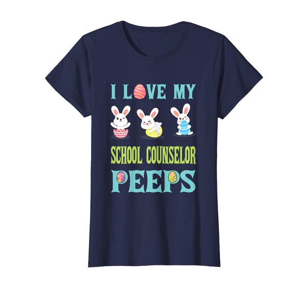 I Love My School Counselor Peeps Happy Easter Teacher Shirt