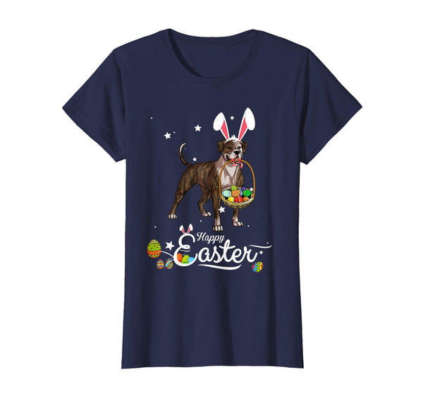 American Bulldog Dog With Bunny Hat Easter Costume T Shirt