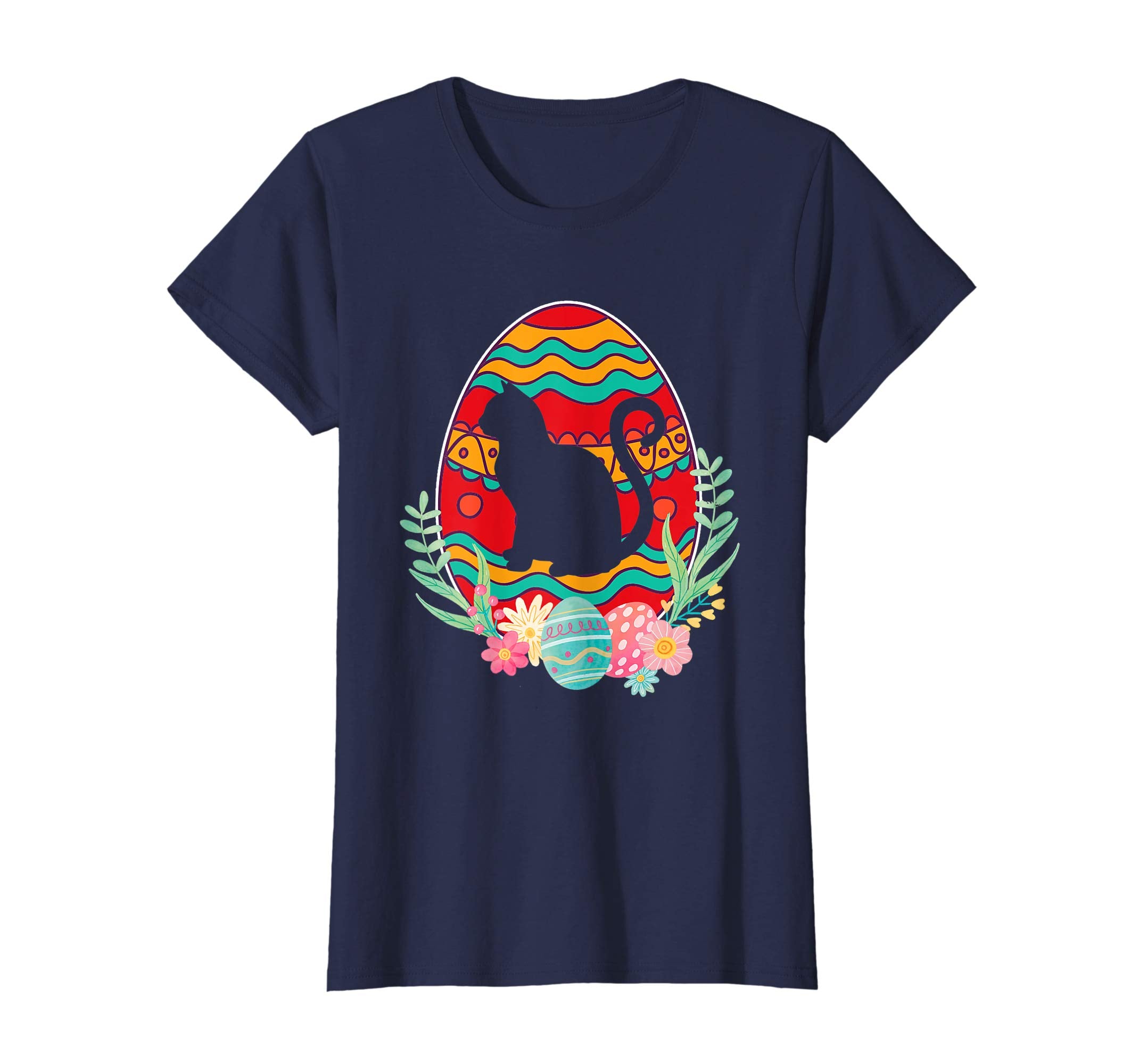 Funny Cat Easter Eggs T-Shirt Gifts for Kids Men Women