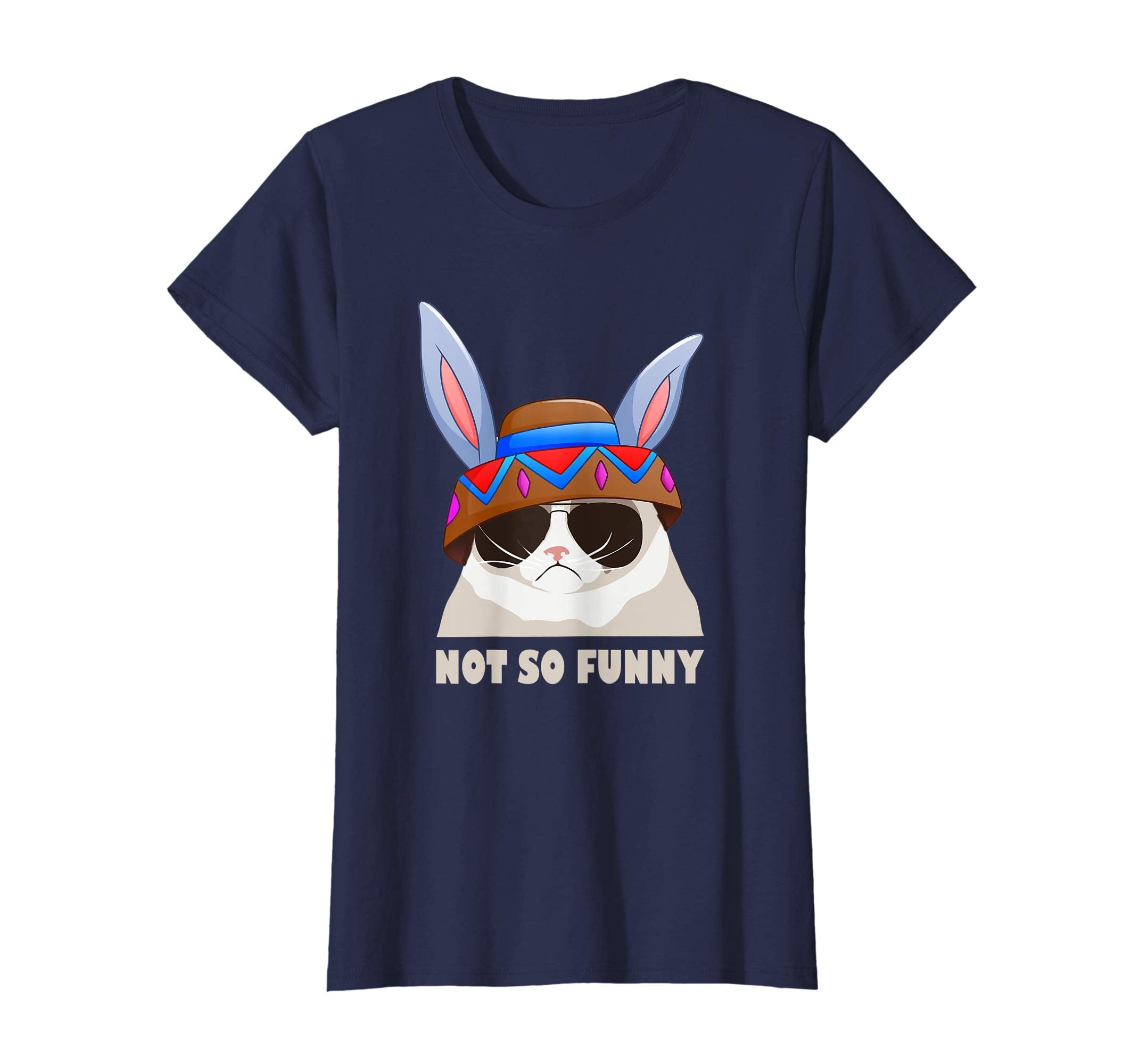Funny Cat Easter Bunny Nope Spring Graphic T-Shirt