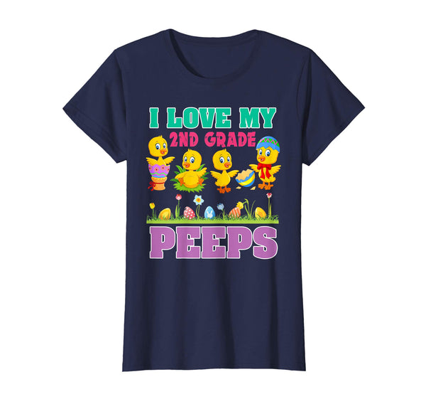 2nd Grade Teacher Easter Shirt Gift I Love 2nd Grade Peeps