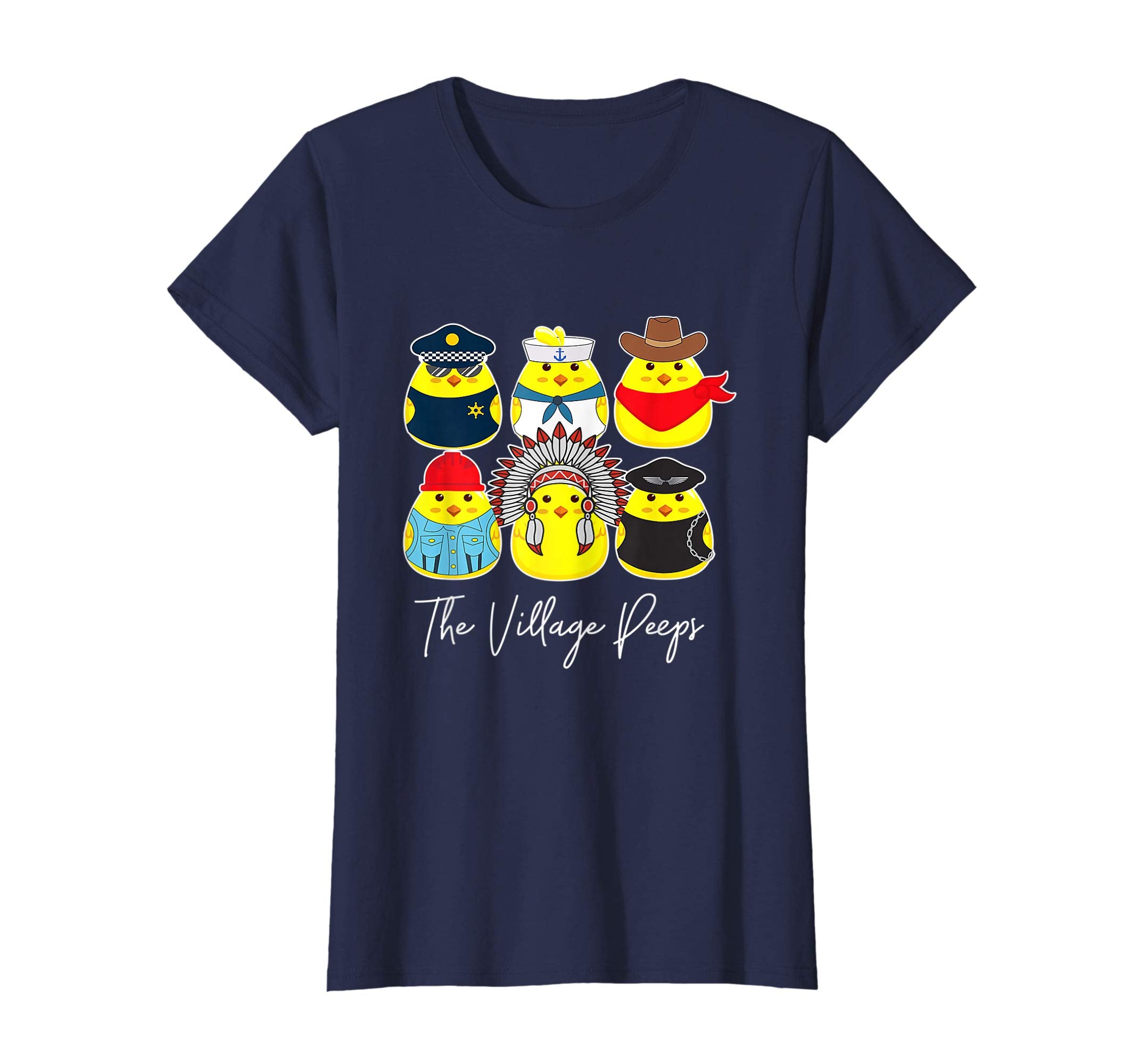 Funny Easter Shirt Village Peeps Cute Chick Tshirt Bunny