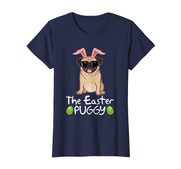 Funny Easter Pug Tshirt - Easter Puggy Bunny Shirt
