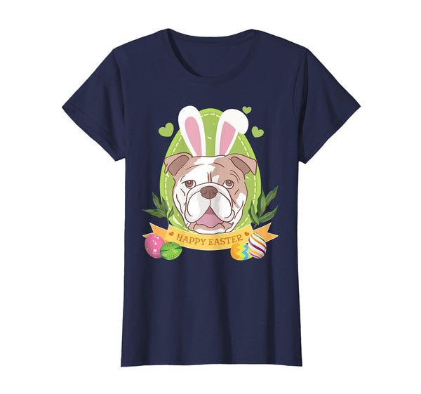 Bunny Bulldog Dog Easter Day Lovers T-Shirt Egg Hunting