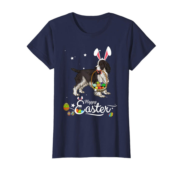 Springer Spaniel Dog With Bunny Hat Easter Costume T Shirt