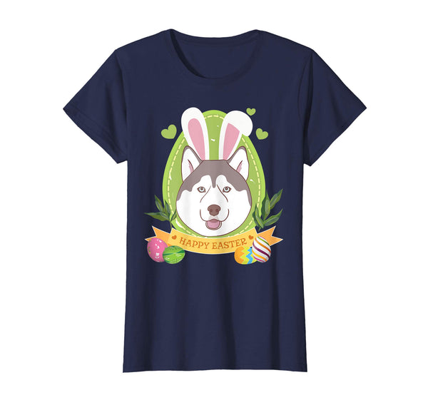 Bunny Siberian Husky Dog Easter Day Lovers T-Shirt Egg