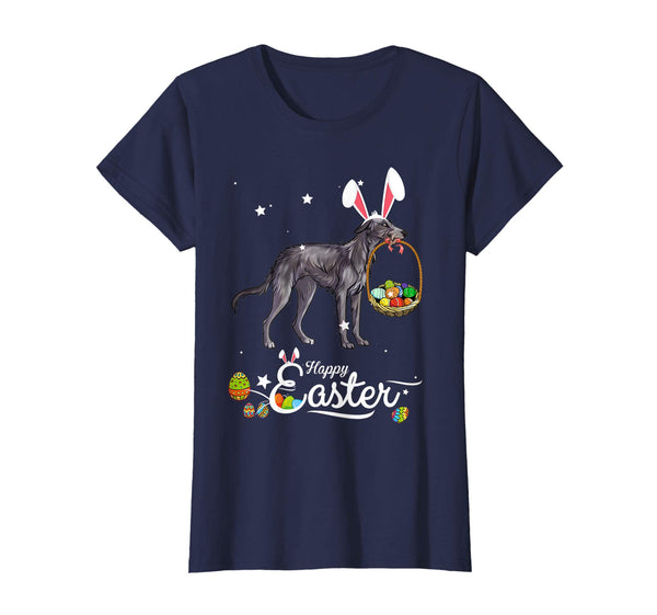 Scottish Deerhound Dog With Bunny Hat Easter Costume T Shirt