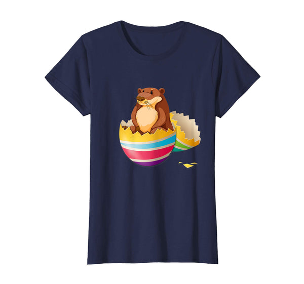 Baby Otter Hatching From Easter Egg Easter Day Shirt