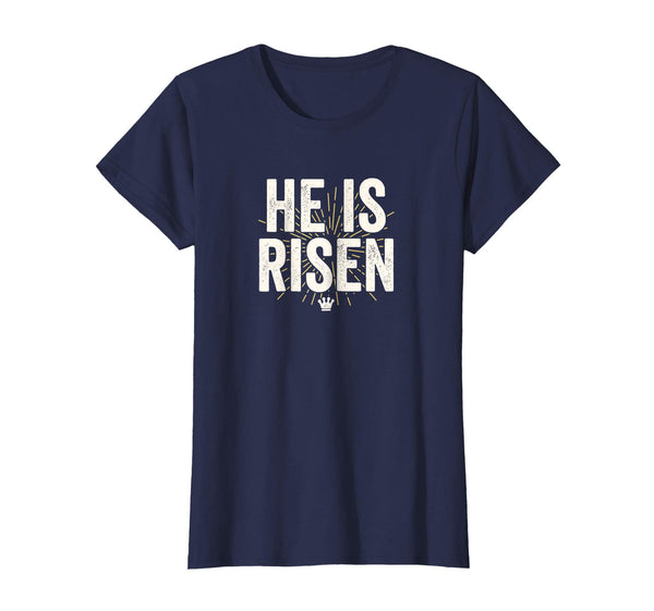 Two Sided He Is Risen Indeed Christian Easter Sunday T-Shirt