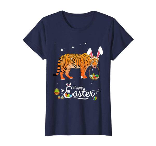 Cute Easter Tiger with Bunny Ears and Eggs T Shirt