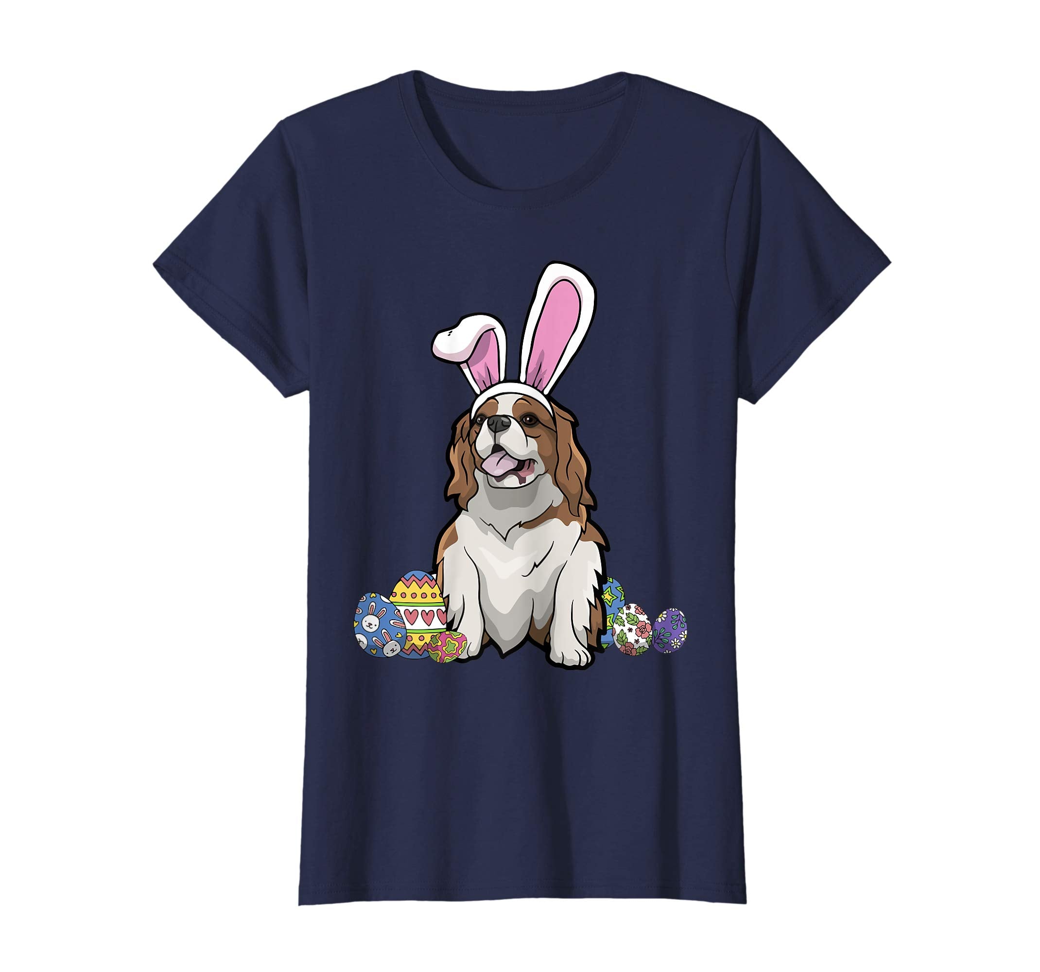 Spaniel Dressed As Easter Bunny With Rabbit Ears T-Shirt