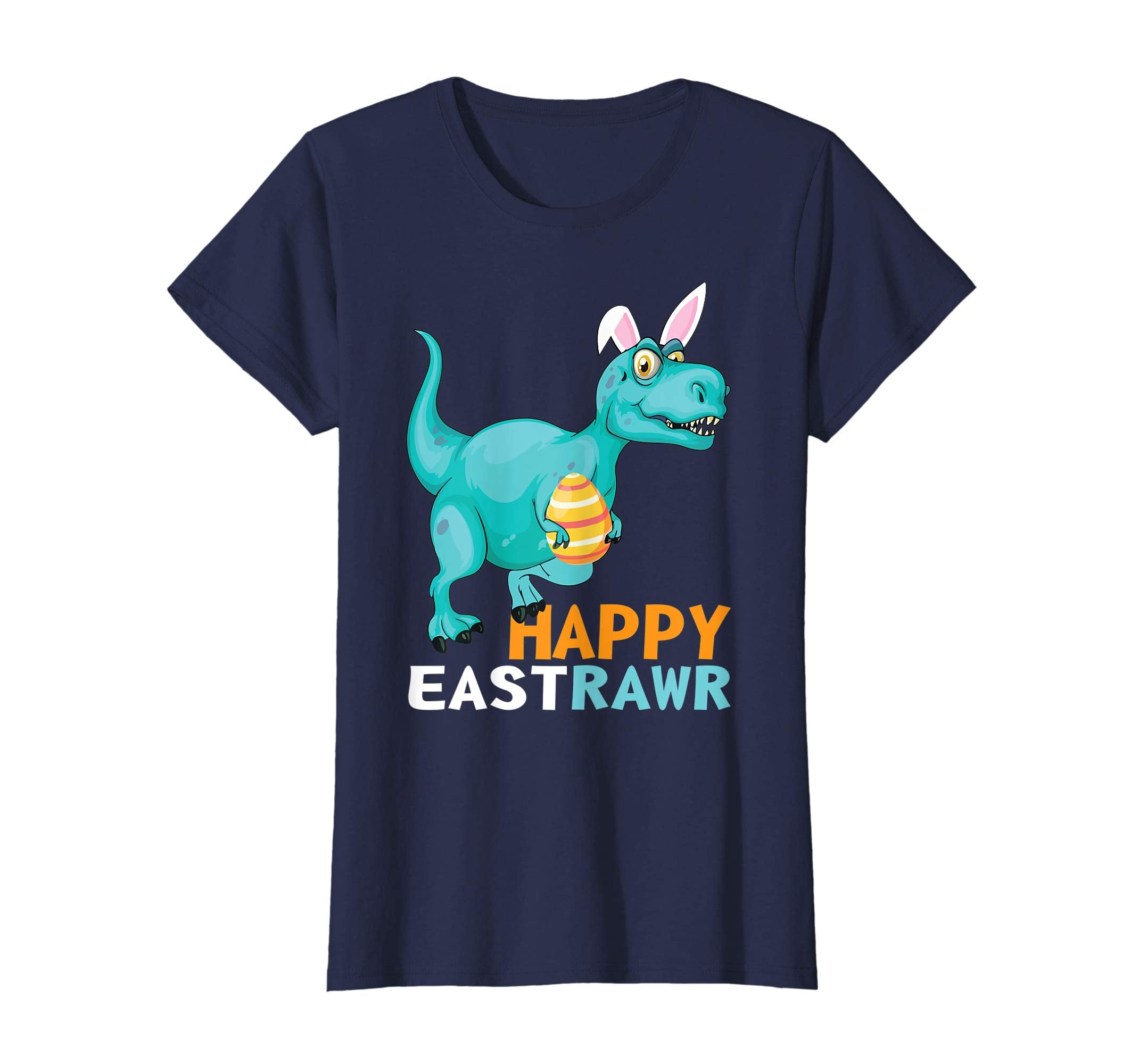 Happy Eastrawr T Rex Dinosaur Easter Bunny Egg Shirt Kids