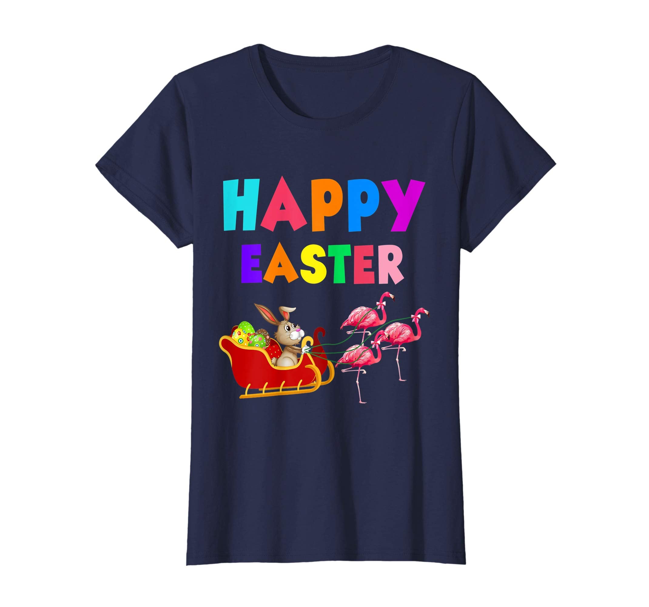 Happy Easter Bunny And Flamingo T shirt Gift